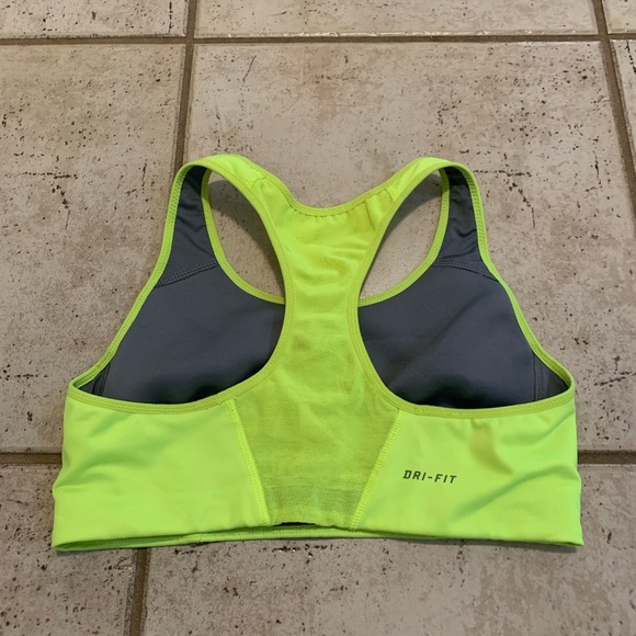 Nike Pro Lime Green Racerback Sports Bra - Size S - Picture 2 of 7